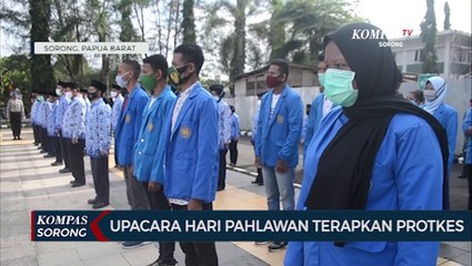 Upacara Hari Pahlawan di Sorong Tetap Terapkan Protokol Kesehatan