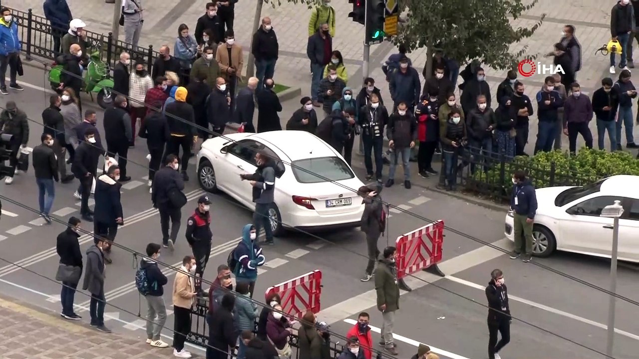 Galata köprüsünde Formula 1 şovu