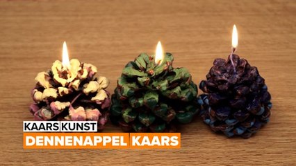 Alternatieve kaars kunst- dennenappel kaars