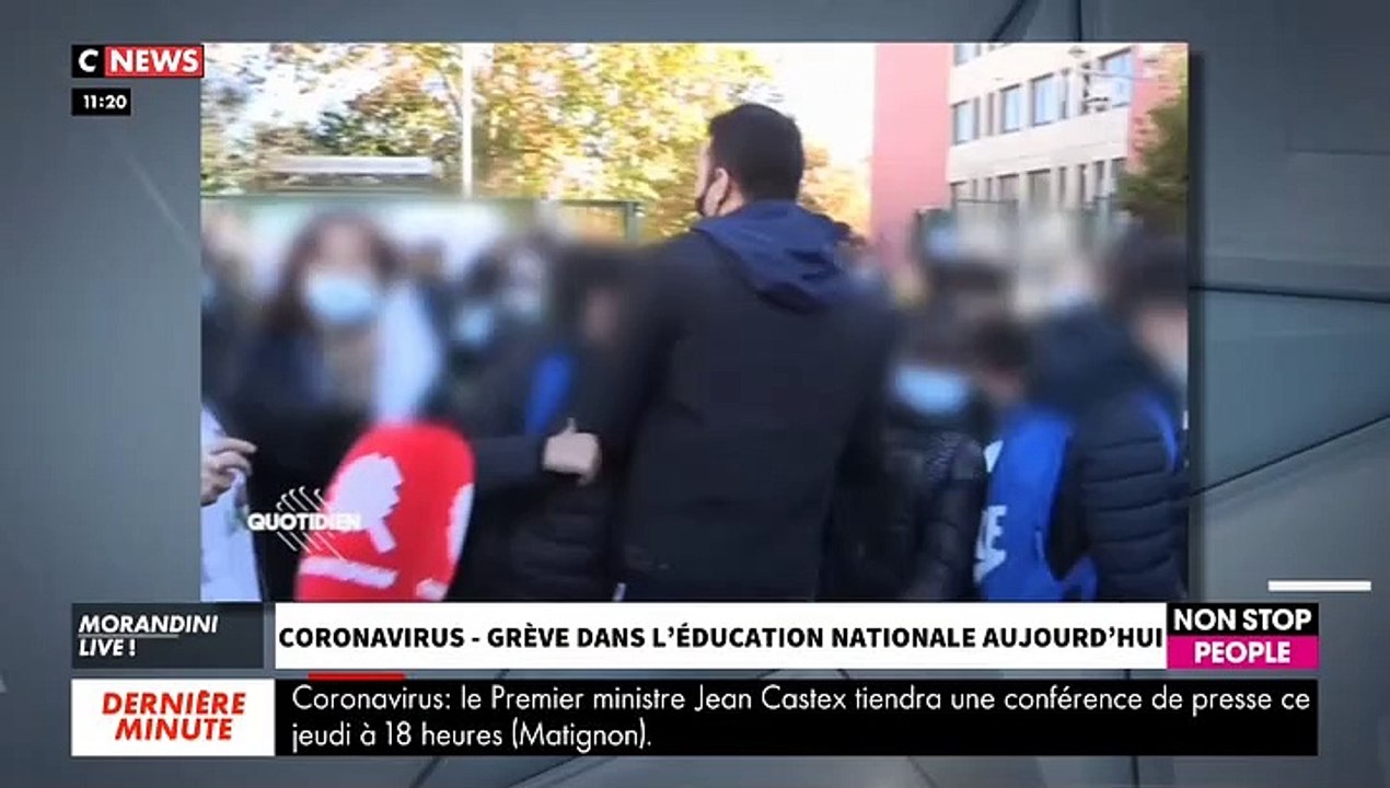 Regardez ces deux professeurs face à face à propos de la grève ce matin dans "Morandini Live": Tension sur le plateau