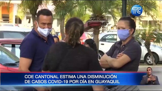 En Guayaquil se registra leve disminución de contagios por Covid 19