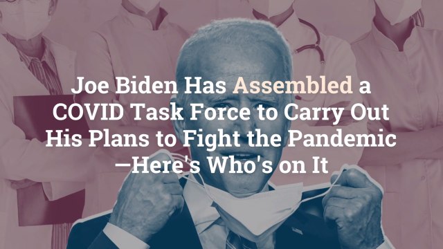 Joe Biden Has Assembled a COVID Task Force to Carry Out His Plans to Fight the Pandemic—He