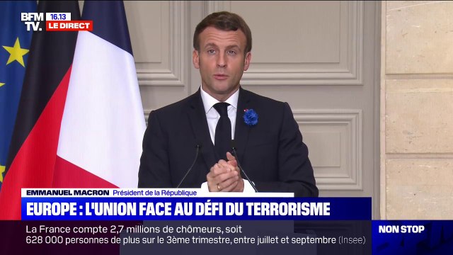 Emmanuel Macron: Le règlement sur le retrait des contenus terroristes d'Internet dans un délai d'une heure doit être absolument adopté dans les semaines à venir