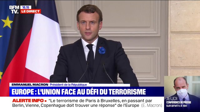 Emmanuel Macron sur le terrorisme: Une faille de sécurité dans un Etat membre est un danger pour les autres Etats