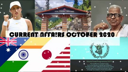 Current Affairs: October 2020