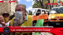 Caos en el centro porteño por protestas de taxistas y de Raúl Castells, que reclama el pago del IFE y amenaza con instalar una carpa