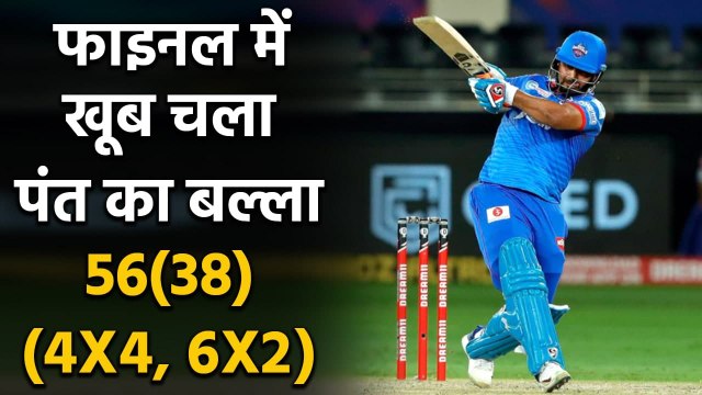 IPL Final 2020, MI vs DC : Rishabh Pant smashes fifty against Mumbai in final | वनइंडिया हिंदी