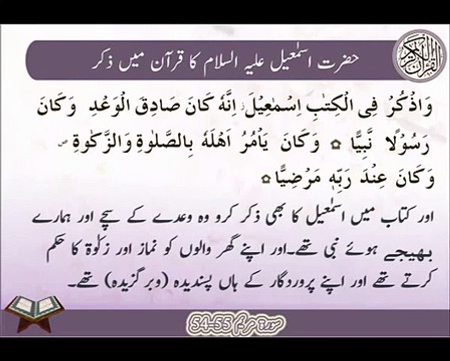 Hazrat Ismael Ka Zikar Quran Main | Surat Marya...