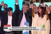 Argentina: presidente Alberto Fernández aislado tras contacto con positivo a COVID-19