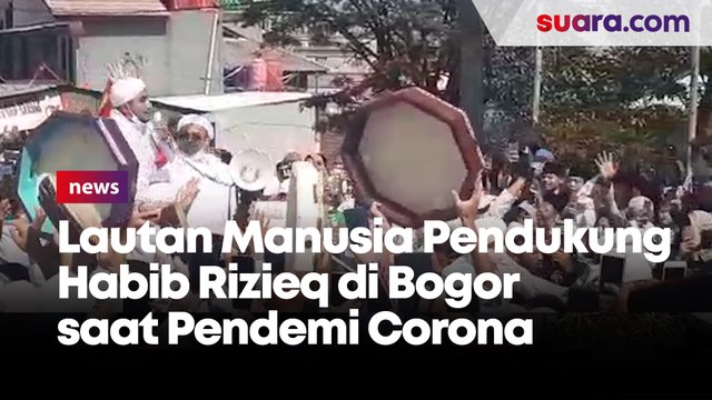 Lautan Manusia Pendukung Habib Rizieq di Bogor saat Pendemi Corona