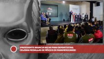 ¡Presidente anuncia becas para deportistas; celebra medallas de México en Panamericanos!