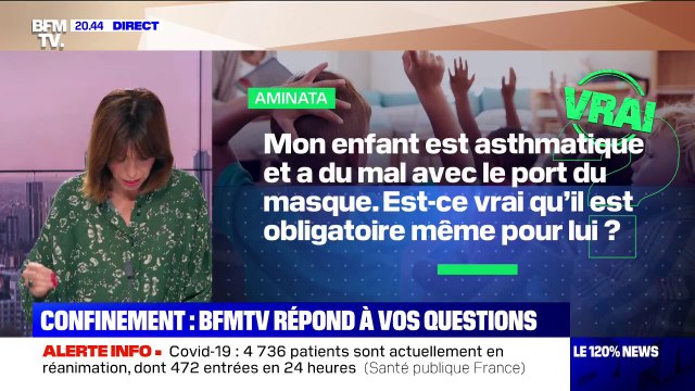 Mon enfant est asthmatique et a du mal avec le port du masque. Est-il est obligatoire même pour lui?