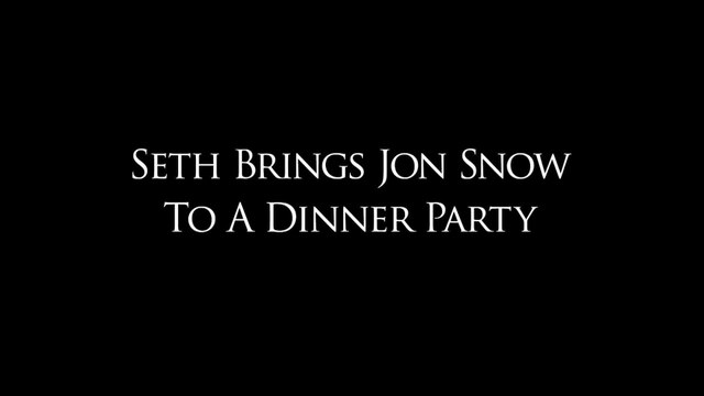 Seth Brings Jon Snow to a Dinner Party Late Night with Seth Meyers (English) HD