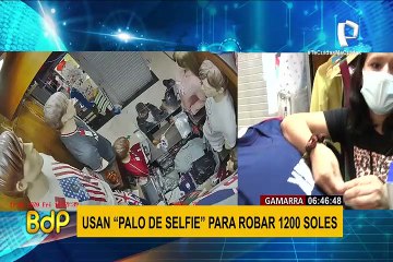 Gamarra: ladronas usan nueva modalidad del 'selfie stick' para robar