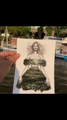 These Sketch Dresses Blend In Perfectly With Reality