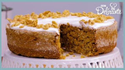 Pastel de zanahoria con avena, ¡sin harina y sin azúcar!