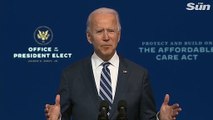 Joe Biden promises 'universal health coverage for all Americans' in firey defence of Obamacare