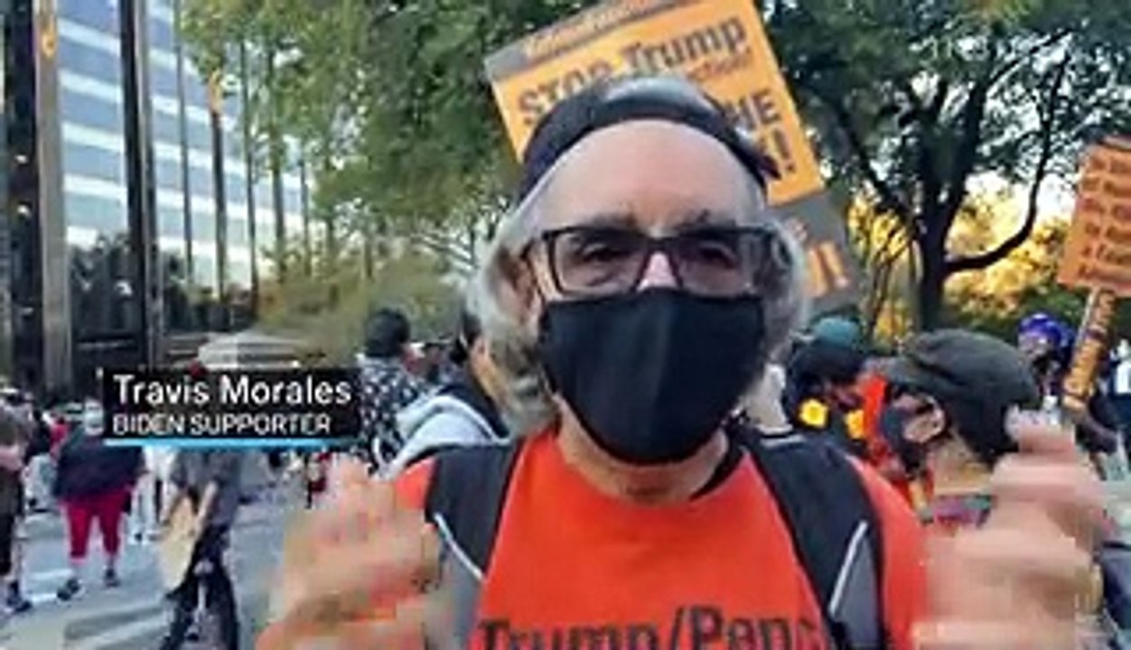 WATCH: Americans are reacting in celebration and protest to Joe Biden's election victory