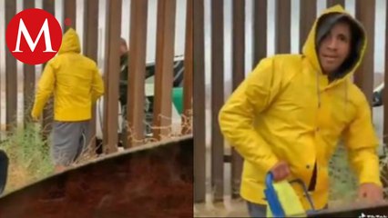 Policía fronterizo de EU compra tamal a través del muro en BC