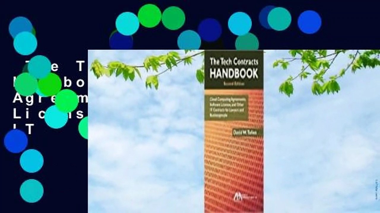 The Tech Contracts Handbook: Cloud Computing Agreements, Software Licenses, and Other IT