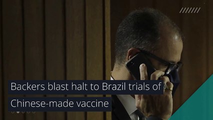 Backers blast halt to Brazil trials of Chinese-made vaccine, and other top stories in health from November 11, 2020.