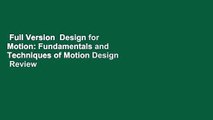 Full Version  Design for Motion: Fundamentals and Techniques of Motion Design  Review
