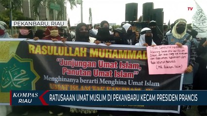 Ratusaaan Umat Muslim Di Pekanbaru Kecam Presiden Prancis