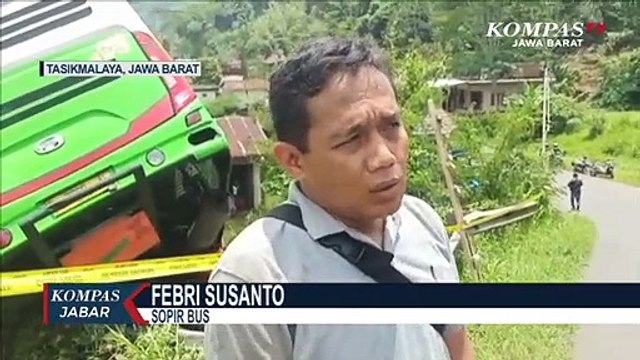 Dramatis! Evakuasi Bus Masuk Jurang di Tasikmalaya