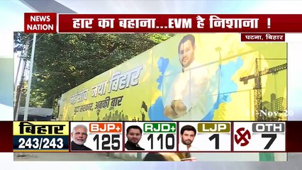 Bihar : नतीजों के बाद RJD के दफ्तर में पसरा सन्नाटा, EVM पर उठाए सवाल