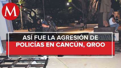 Reportero revela cómo fue el ataque armado de policías a manifestantes en Cancún
