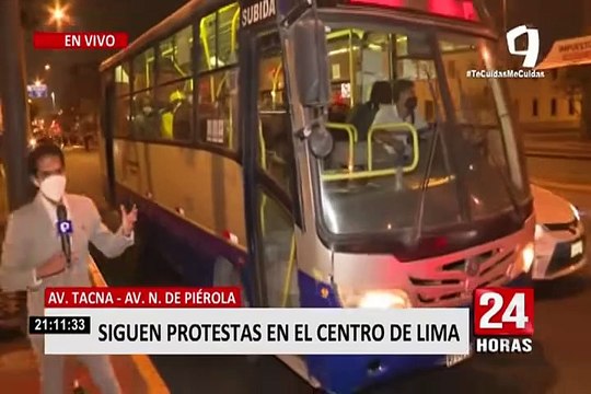 Protestas de noche: Manifestantes y PNP se enfrentaron en el Centro de Lima