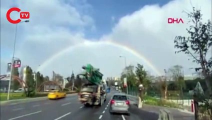 İstanbul'da gökkuşağı sürprizi