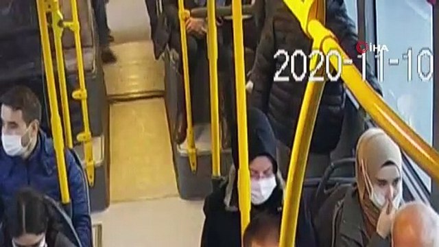Bursa’da otobüs içerisindeki taciz anları kameralara anbean yansıdı