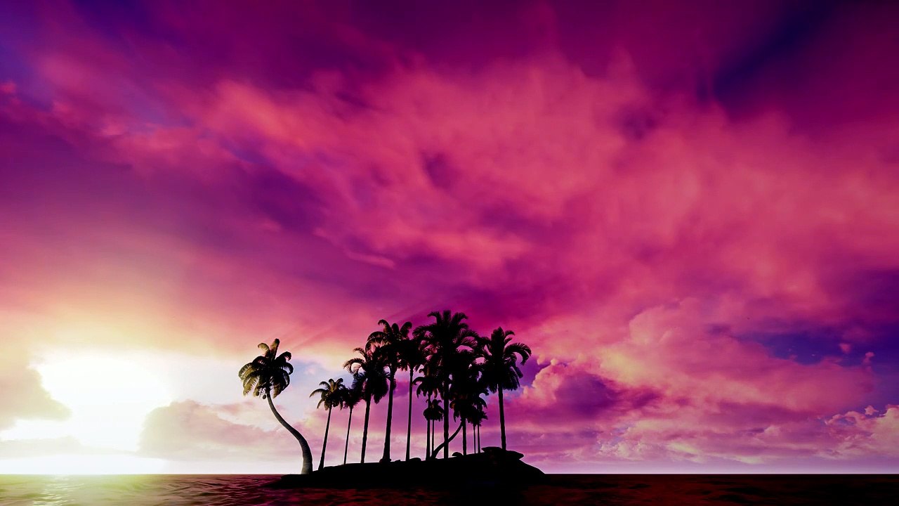 Red clouds on the beach at sunsetnatural beautiful royalty Free Stock no copyright video Free for commercial use dron dron aerial view