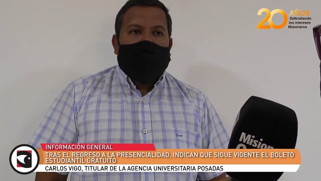 Tras el regreso a la presencialidad, indican que sigue vigente el Boleto Estudiantil Gratuito