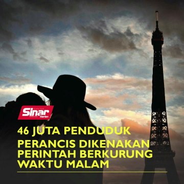 46 juta penduduk Perancis dikenakan perintah berkurung waktu malam