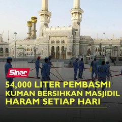 54,000 liter pembasmi kuman bersihkan Masjidil Haram setiap hari