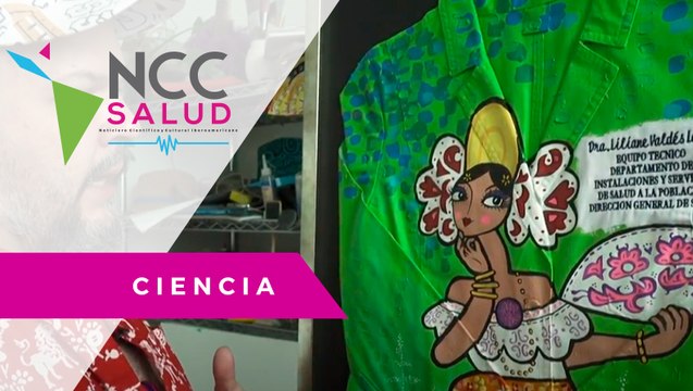 Ar­tis­tas pa­na­me­ños con­vier­ten ba­tas mé­di­cas en obras de arte