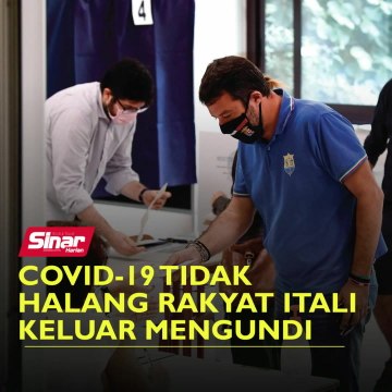 Covid-19 tidak halang rakyat Itali keluar mengundi