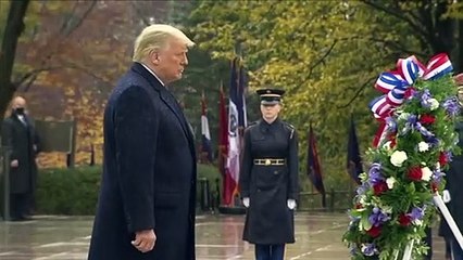 Donald Trump MOMENTS AGO - President Trump attends Veterans Day wreath-laying ceremony