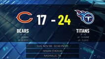 Bears @ Titans Game Recap for SUN, NOV 08 - 02:00 PM ET EST
