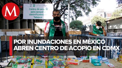 Instalan centro de acopio para ayudar a Tabasco en CdMx