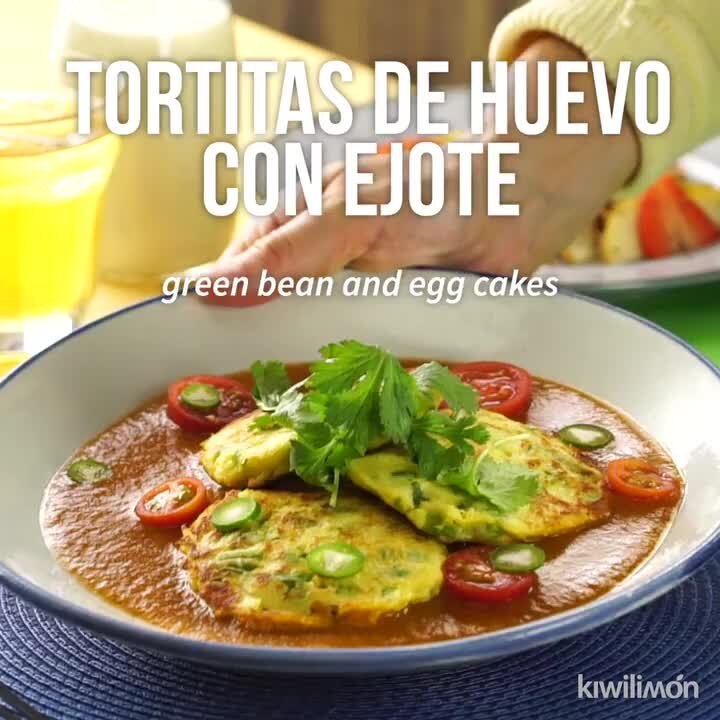 Tortitas de Huevo con Ejote
