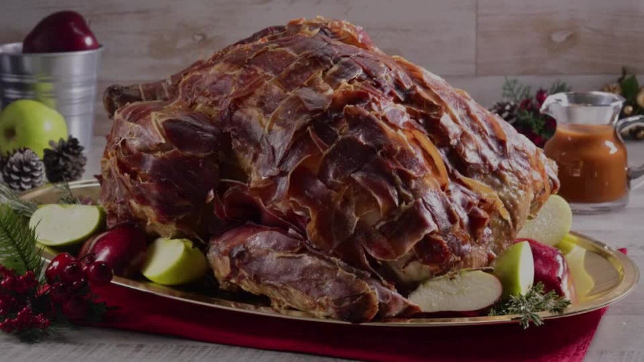 Pavo Relleno de Manzanas y Trenzado de Jamón Serrano