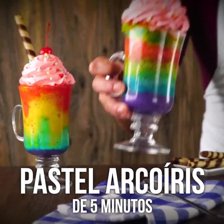 5 minute Rainbow Cake