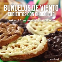 Mexican Fritters Covered with Chocolate