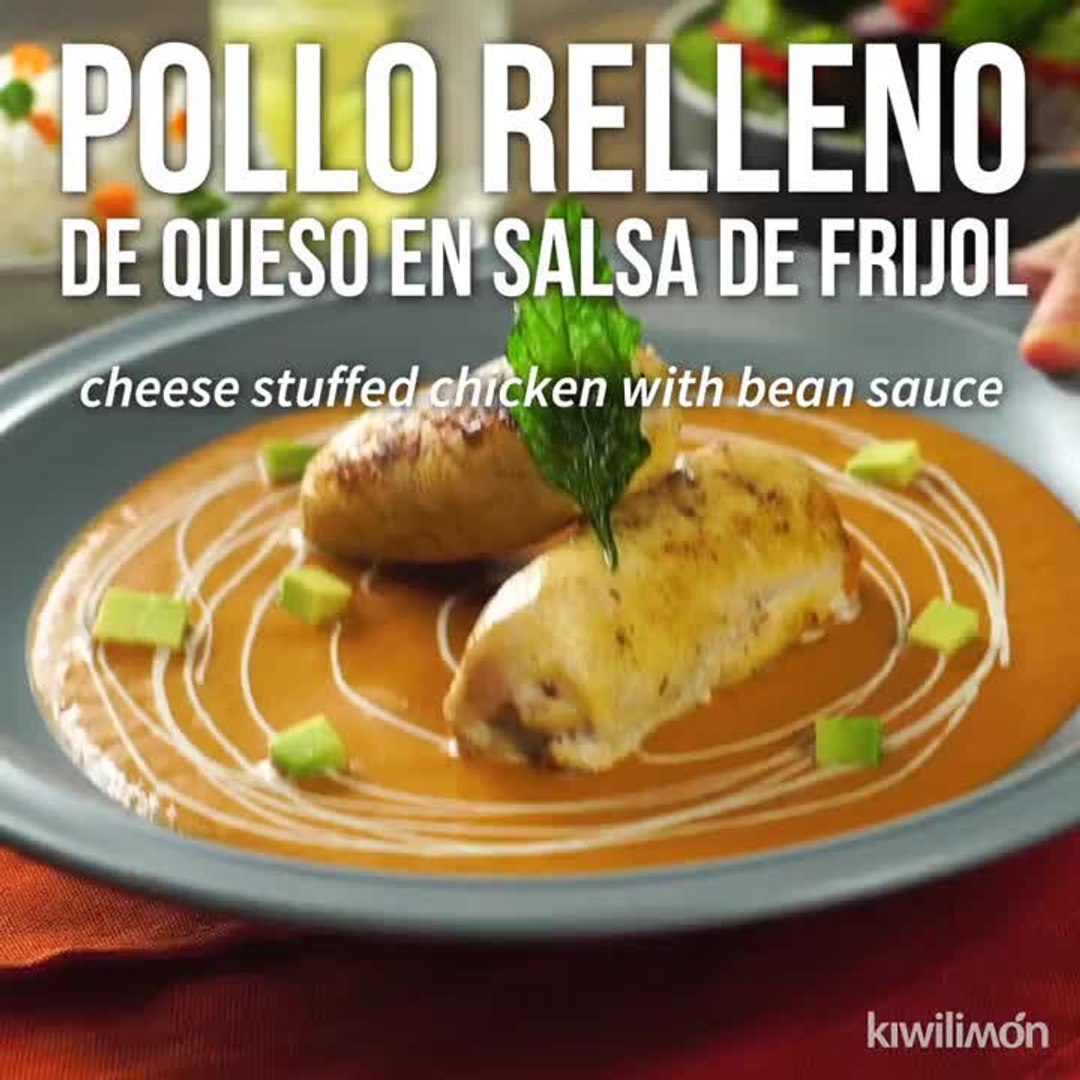 Pollo Relleno de Queso en Salsa de Frijol - video Dailymotion