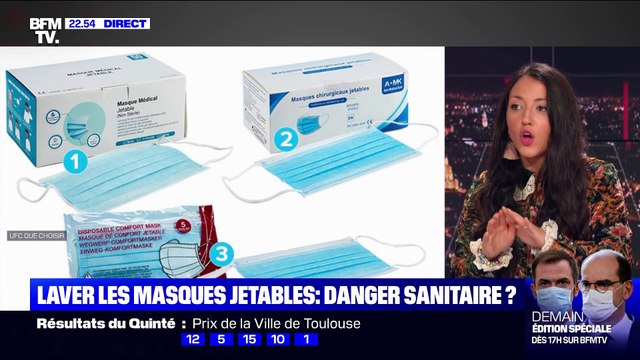 Le plus de 22h Max: UFC-Que Choisir affirme que les masques chirurgicaux sont lavables et réutilisables 10 fois - 11/11