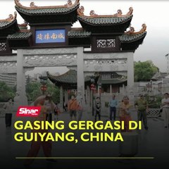 Gasing gergasi di Guiyang, China