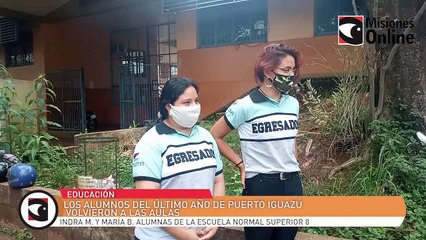 Los alumnos del último año de Puerto Iguazú volvieron a las aulas
